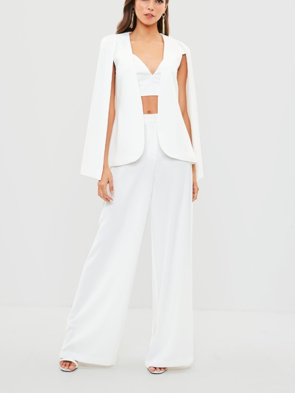 Missguided Women's White Cape Blazer 🤍